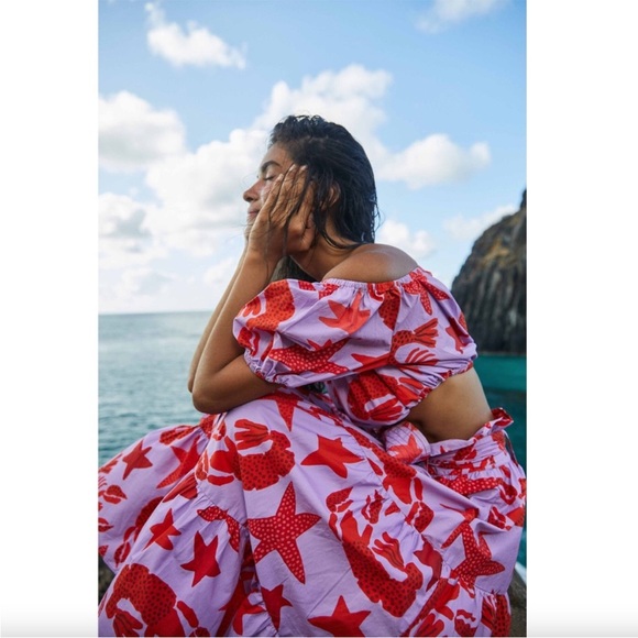 FARM Rio Lobster Sky Crop Top Sz. M - Picture 3 of 7